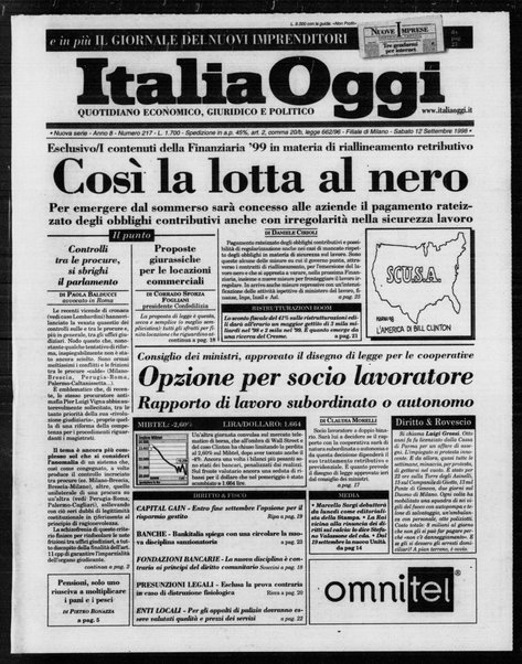 Italia oggi : quotidiano di economia finanza e politica